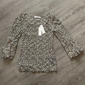 Anne Fontaine Women's Leopard Print Blouse.